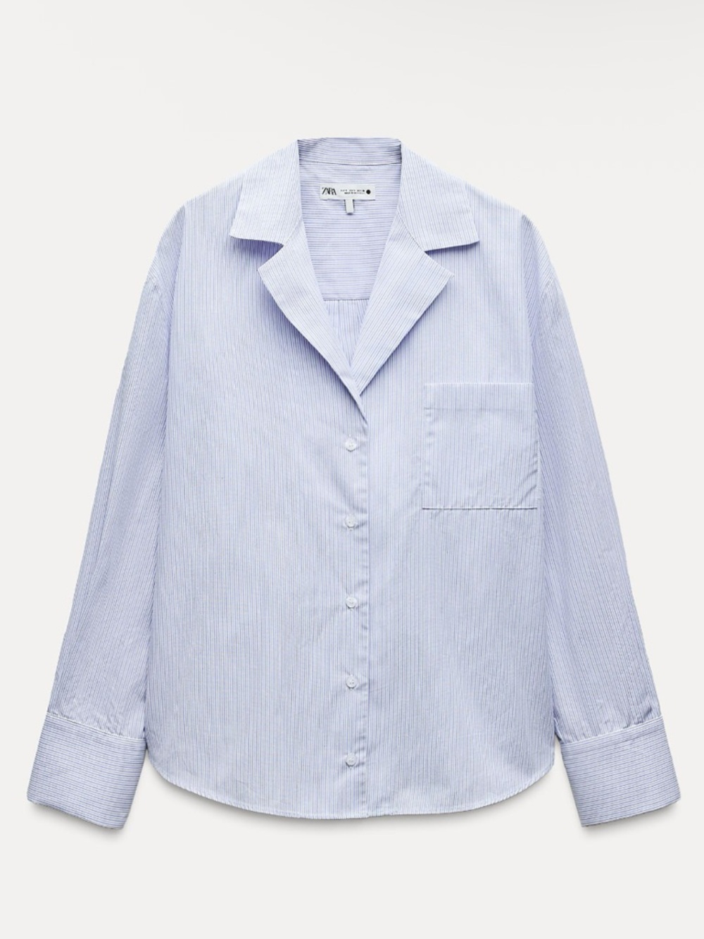 Zara ZW Collection Blue Striped Button Down Shirt - Size XS